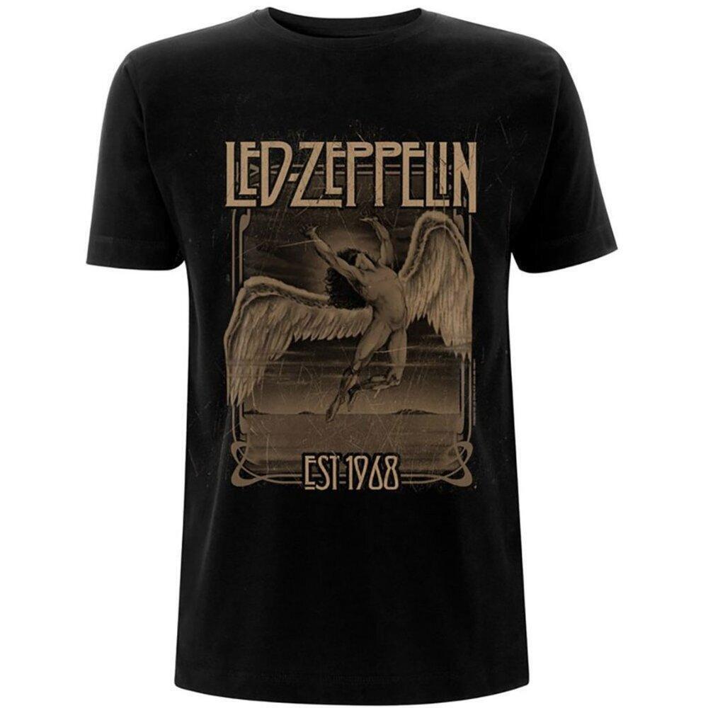 Led Zeppelin Faded Falling Album Shirt Rock Band Music Graphic Tee Fan